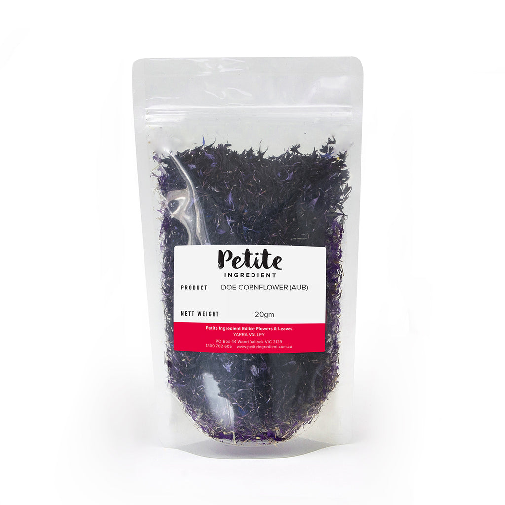 Dried Organic Edible Cornflower Aubergine - Petite Ingredient