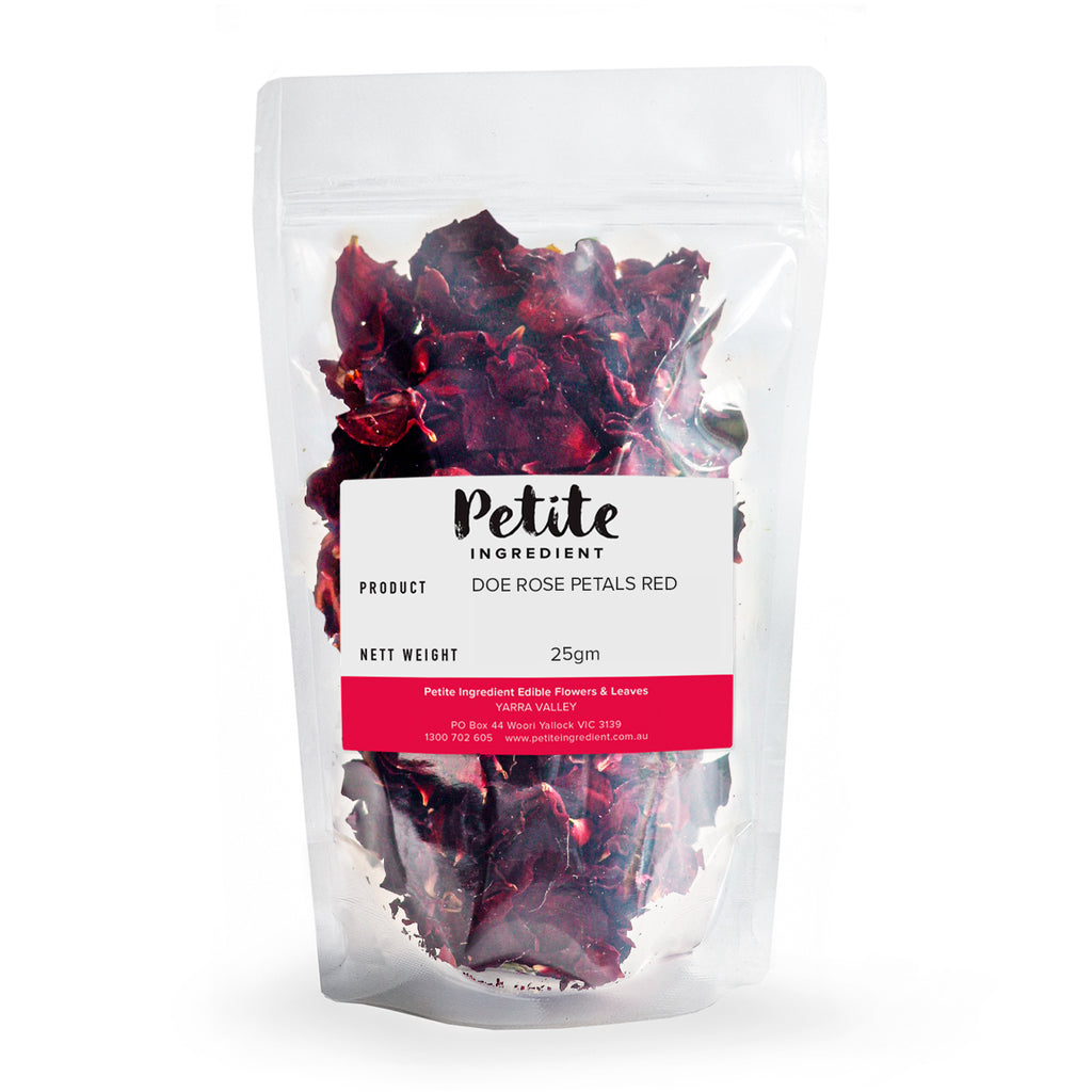 Dried Organic Edible Rose Petals Red - Petite Ingredient