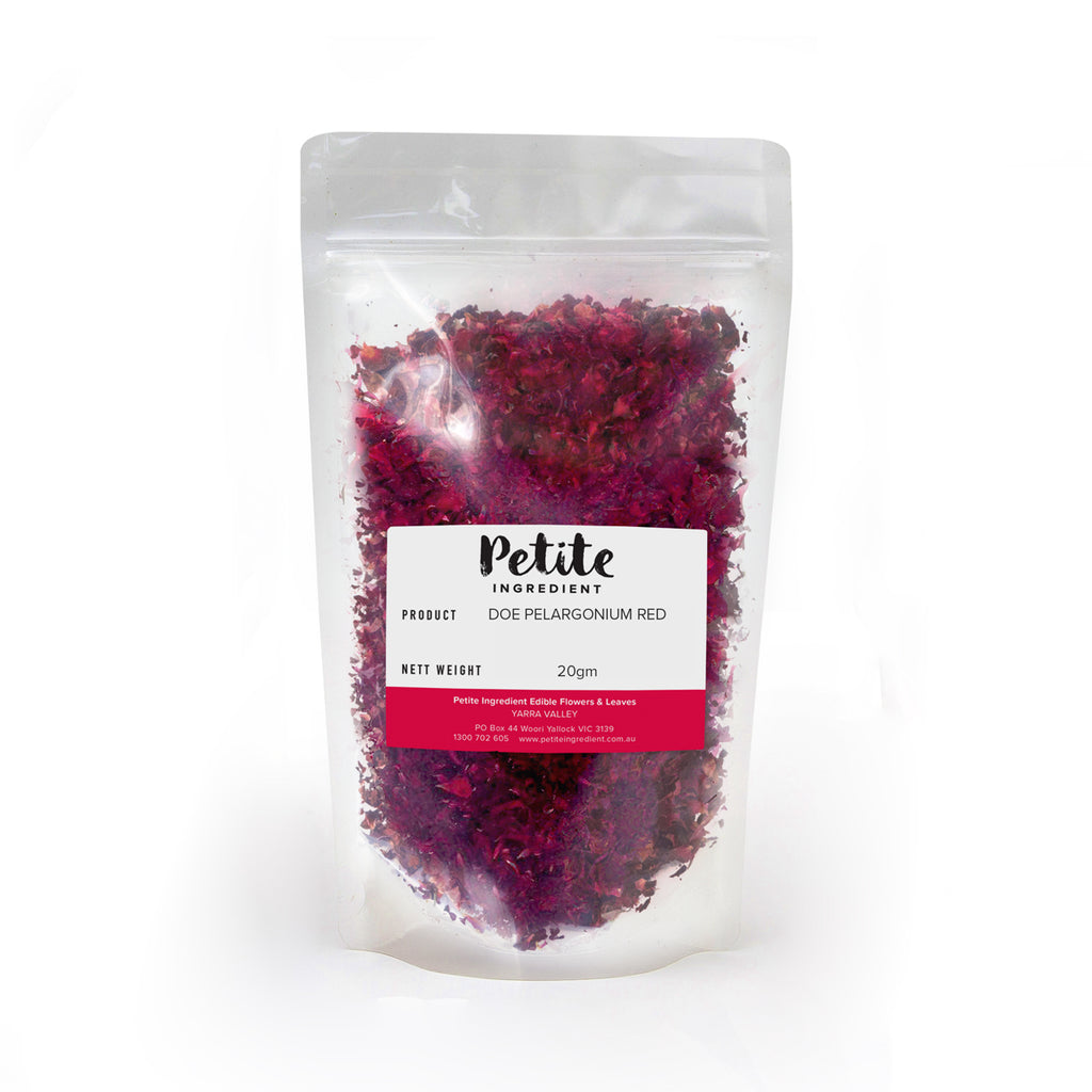 Dried Organic Edible Pelargonium Red - Petite Ingredient