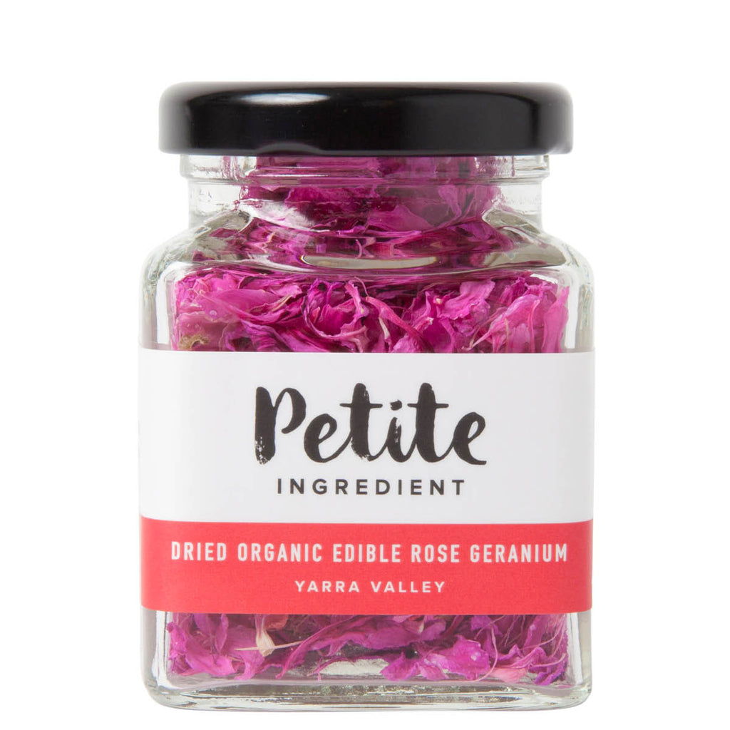 Dried Organic Edible Rose Geranium - Petite Ingredient